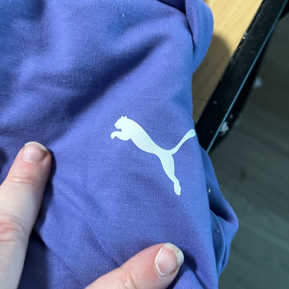 Puma Purple Women's Sweater with White Logo